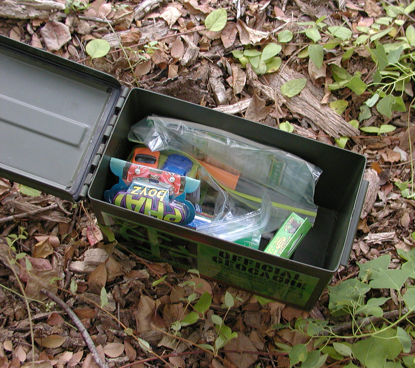 Skrytka geocaching Źródło: wikipedia.org